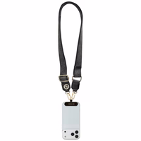 GUESS universālais siksna GUUCNP4DGMK (4G PU siksna, piestiprinājums, ar Strass metāla logotipu) melna