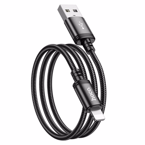 Кабель USB A to Lightning Hoco 2,4A 1 м X89 чёрный