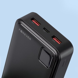 Forever portatīvais lādētājs TB-300L PD QC 22,5W 20000 mAh melna