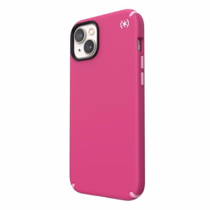 Speck Presidio2 Pro vāciņš ierīcei iPhone 15 Plus / 14 Plus, ar Microban pretmikrobu aizsardzību, “Digital Pink / Blossom Pink / White” krāsu kombinācija