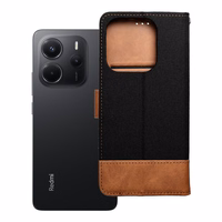 Viedtālruņa apvalks JEANS Book priekš Xiaomi Redmi Note 14 4G (GLOBAL - 163,25mm x 76,55mm x 8,16mm) - melns