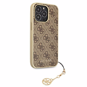 Guess GUHCP13LGF4GBR iPhone 13 Pro / 136,1" brūns/brūns maciņš 4G Charms Collection