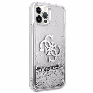 Guess GUHCP12LLG4GSI iPhone 12 Pro Max 6.7" silver/silver hardcase 4G Big Liquid Glitter