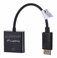 Lanberg AD-0007-BK video cable adapter 0.1 m DisplayPort DVI-D melns