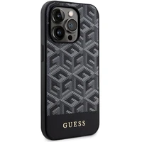 Guess GUHMP14XHGCFSEK iPhone 14 Pro Max 6.7" melns cietais apvalks GCube Stripes Magnētiskais