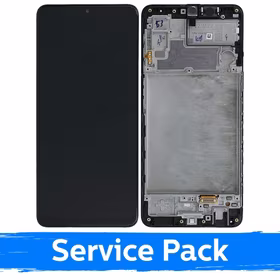LCD Displejs Saderīgs ar Samsung M225 M22 / E225 F22 Melns Ar Frame (Service Pack)