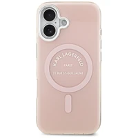 Karl Lagerfeld IML Karl RSG Logo Magnētiskais viedtālruņa apvalks iPhone 17 - rozā