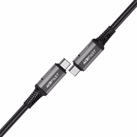 Acefast C1-09 USB-C / USB-C USB4 PD3.1 kabelis 5A 1m - pelēki melns