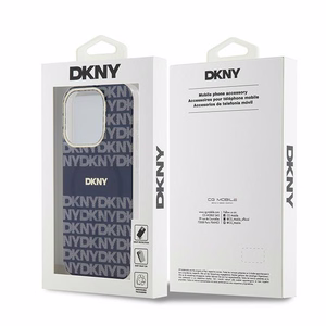 DKNY IML mono un svītrainais magnētiskais viedtālruņa apvalks iPhone 15 Pro – zils