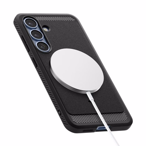Spigen Rugged Armor Mag MagSafe Viedtālruņa apvalks Samsung Galaxy S25 - matēta melna
