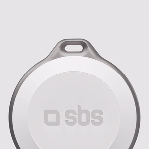 SBS Track My Circle ūdensizturīgs IP65 lokators, saderīgs ar Apple Find My - balts