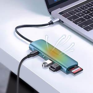 Ugreen CM195 6in1 adapteris USB-C - HDMI / 2x USB-A 3.0 / USB-C PD / SD / TF lasītājs - pelēks