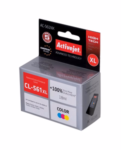 Activejet AC-561NX – trīskrāsu tintes kasetne, aizstāj Canon CL-561XL, 18 ml, Supreme