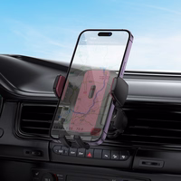 Auto tālruņa turētājs Hoco H64 (gaisa ventilācijas atveres) melns