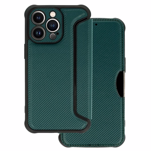 Razor Carbon Grāmatas apvalks Iphone 13 Pro tumši zaļš