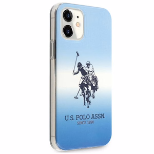US Polo Assn. Gradient Pattern Collection vāciņš ierīcei iPhone 12 mini, zils