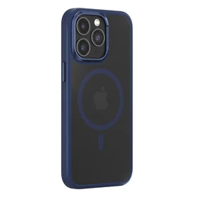 Viedtālruņa apvalks Comma Joy Elegant Mag iPhone 15 Plus zils