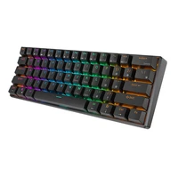 Royal Kludge RK61 RGB mehāniskā tastatūra, sarkanais slēdzis (melna) (QWERTY)