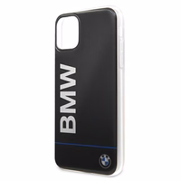 BMW Signature drukāts logotips iPhone apvalks iPhone 11 Pro - melns