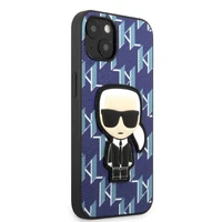 Karl Lagerfeld KLHCP13MPMNIKBL iPhone 13 6.1" cietais apvalks zils/zils Monogramma Ikonik Plāksteris