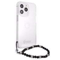Guess GUHCP13LKPSBK iPhone 13 Pro / 13 6.1" caurspīdīgs cietais apvalks Black Pearl