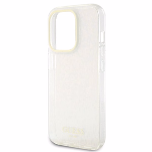 Guess GUHCP15LHDECMP iPhone 15 Pro 6.1" rozā/rozā cietais apvalks IML Faceted Mirror Disco Iridescent