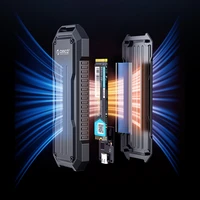Orico OXS2C3-G2 M.2 NVMe/SATA SSD USB-C 3.2 taktiskais pastiprināts disku ietvars - pelēks