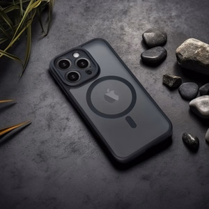 FULL MATTE MAG COVER viedtālruņa apvalks, saderīgs ar MagSafe, paredzēts IPHONE 16 melns