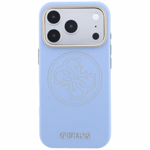 Guess Perforated 4G Gold Logo MagSafe maciņš modelim iPhone 18 Pro / 17 Pro – krāsa: gaiši zila