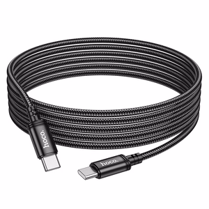 Kabelis USB-C uz USB-C Hoco 3A 60W 3 m X91 melns
