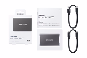 Samsung Portable SSD T7 1 TB USB Type-C 3.2 Gen 2 pelēks
