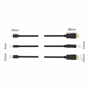 Orico XD-MDTH4 Mini DisplayPort–HDMI, 4K 30 Hz kabelis, 3 m – melns