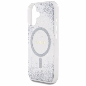 Guess HC sveķu apakšas spīdums MagSafe apvalks iPhone 16 - sudraba