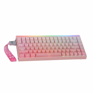 HERO84 HE PINK+Gradient+Contour Dragon King RGB AULA gasket keyboard