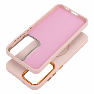 Case for Samsung A27 Frame Mag Cover compatible with MagSafe powder pink