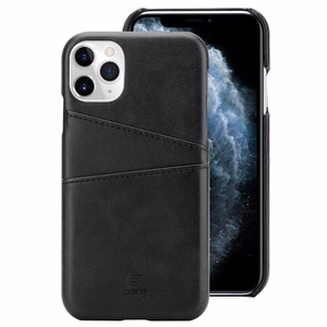 Crong Neat Cover vāciņš ierīcei iPhone 11 Pro, ar karšu kabatiņām, melns