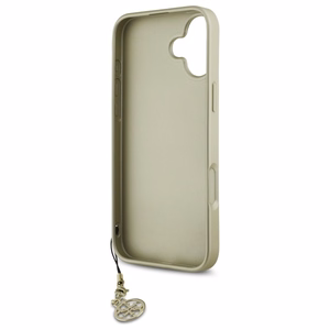 Guess 4G Charms Kolekcijas viedtālruņa apvalks iPhone 16 Plus - brūns