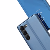 Viedtālruņa apvalks Clear View Case Samsung Galaxy S23+ atverams apvalks melns