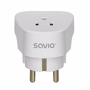 SAVIO AP-01 ceļojumu adapteris, US kontaktligzda – ES kontaktdakša