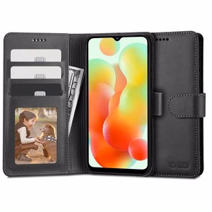 Tech-Protect Wallet viedtālruņa apvalks Xiaomi Redmi 12C - melns