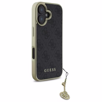 Guess 4G Charms Kolekcijas viedtālruņa apvalks iPhone 16 Plus - melns