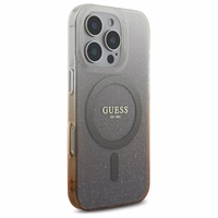 Guess IML Glitter Gradient Magnētiskais viedtālruņa apvalks iPhone 16 Pro Max - brūns