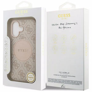 Guess 4G Circle Classic Logo Magnētiskais viedtālruņa apvalks iPhone 17 - rozā