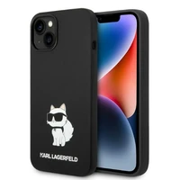 Karl Lagerfeld KLHMP14MSNCHBCK iPhone 14 Plus 6.7" melns silikona viedtālruņa apvalks Choupette, magnētiskais (MagSafe)