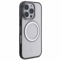 Mercedes MagSafe korpuss ar izdrukātu logotipu viedtālrunim iPhone 16 Pro - skaidrs (m)