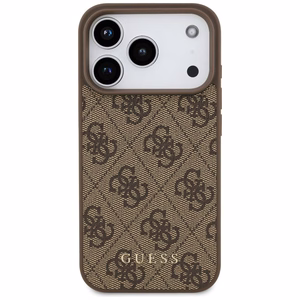 Guess 4G Klasiskais Viedtālruņa apvalks iPhone 17 Pro - brūns