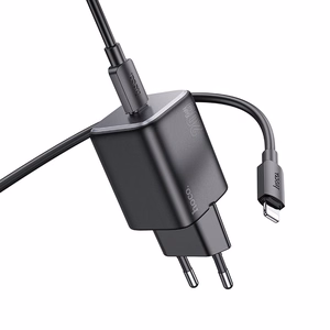 Lādētājs Hoco USB-C QC PD 20W + kabelis USB-C uz Lightning N40 melns