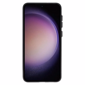Ādas 3D viedtālruņa apvalks Samsung Galaxy S23 Plus dizains 1 melns