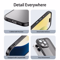 Rock Guard Touch Matte sērijas viedtālruņa apvalks Iphone 16 Plus melns