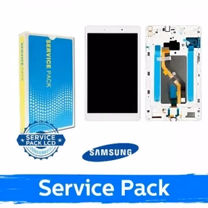 LCD displejs saderīgs ar Samsung T290 Tab A 8.0 balts ar rāmi (Service Pack)